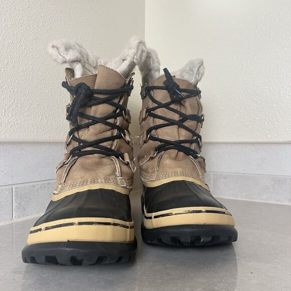 Sorrel Caribou Kaufman Mens 10 Made in Canada Waterproff Winter Snow Boots Wool - Picture 2 of 16